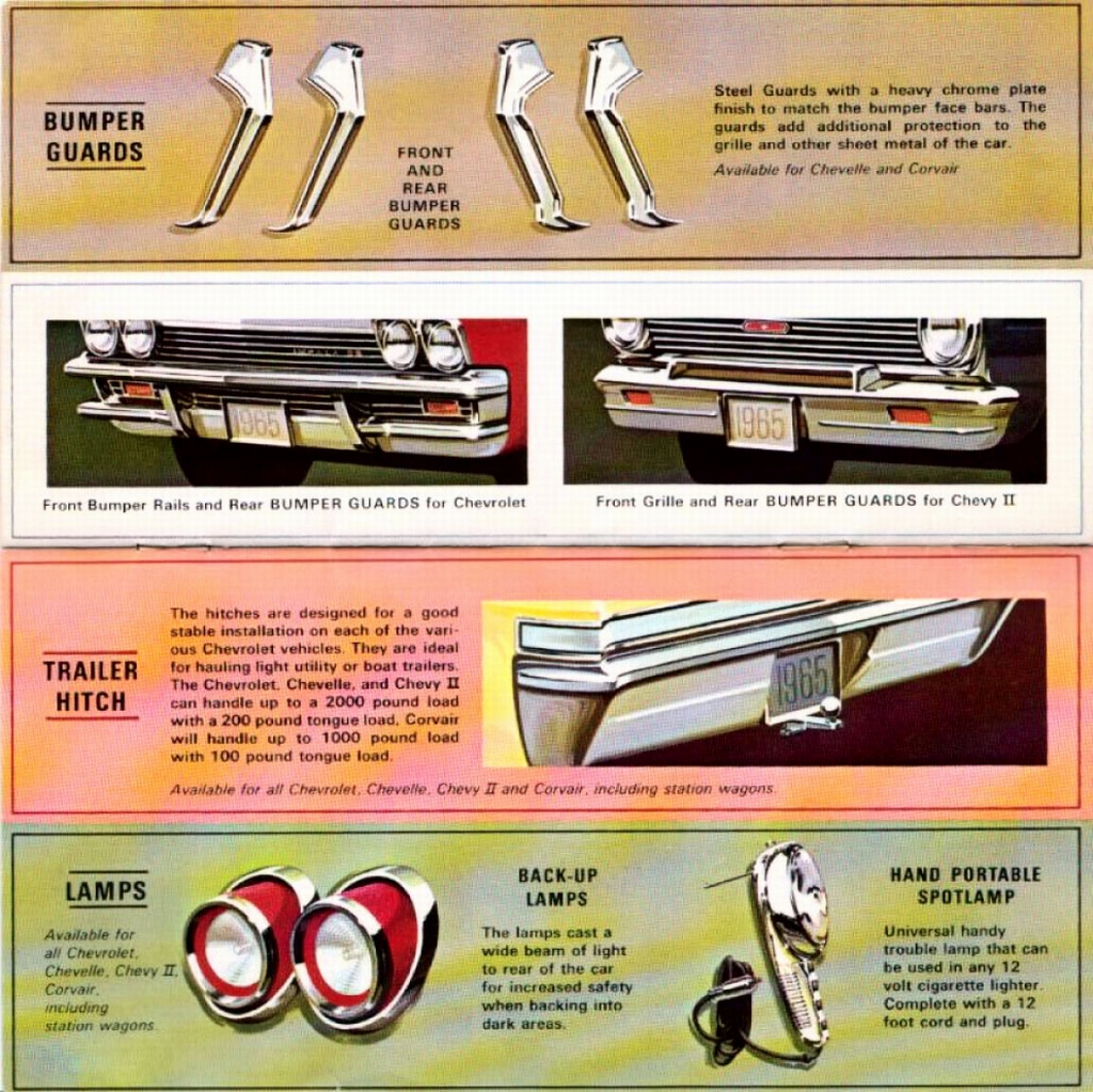 1965 Chevrolet Accessories Foldout Page 4
